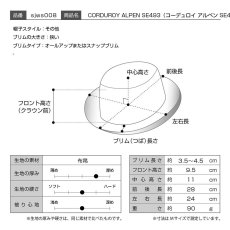 画像4: CORDUROY ALPEN（コーデュロイ アルペン）SE493 ブラウン (4)