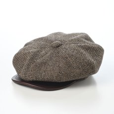 画像1: HARRISTWEED LEATHRE BIG CAS（ハリスツイード レザー ビッグキャス） SE787 ブラウン (1)