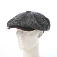 画像5: HARRISTWEED LEATHRE BIG CAS（ハリスツイード レザー ビッグキャス） SE787 グレー (5)