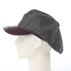 画像7: HARRISTWEED LEATHRE BIG CAS（ハリスツイード レザー ビッグキャス） SE787 グレー (7)