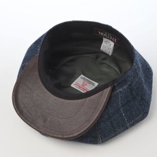 画像4: HARRISTWEED LEATHRE BIG CAS（ハリスツイード レザー ビッグキャス） SE787 ネイビー (4)