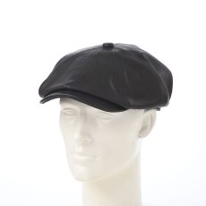 画像5: SHRINK LEATHER CASQUETTE（シュリンクレザー キャスケット） SE788 ブラック (5)