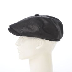 画像6: SHRINK LEATHER CASQUETTE（シュリンクレザー キャスケット） SE788 ブラック (6)