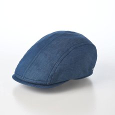 画像1: COTTON LINEN LIGHT DENIM HUNTING（コットン リネン ライトデニム ハンチング） SE812 ブルー (1)