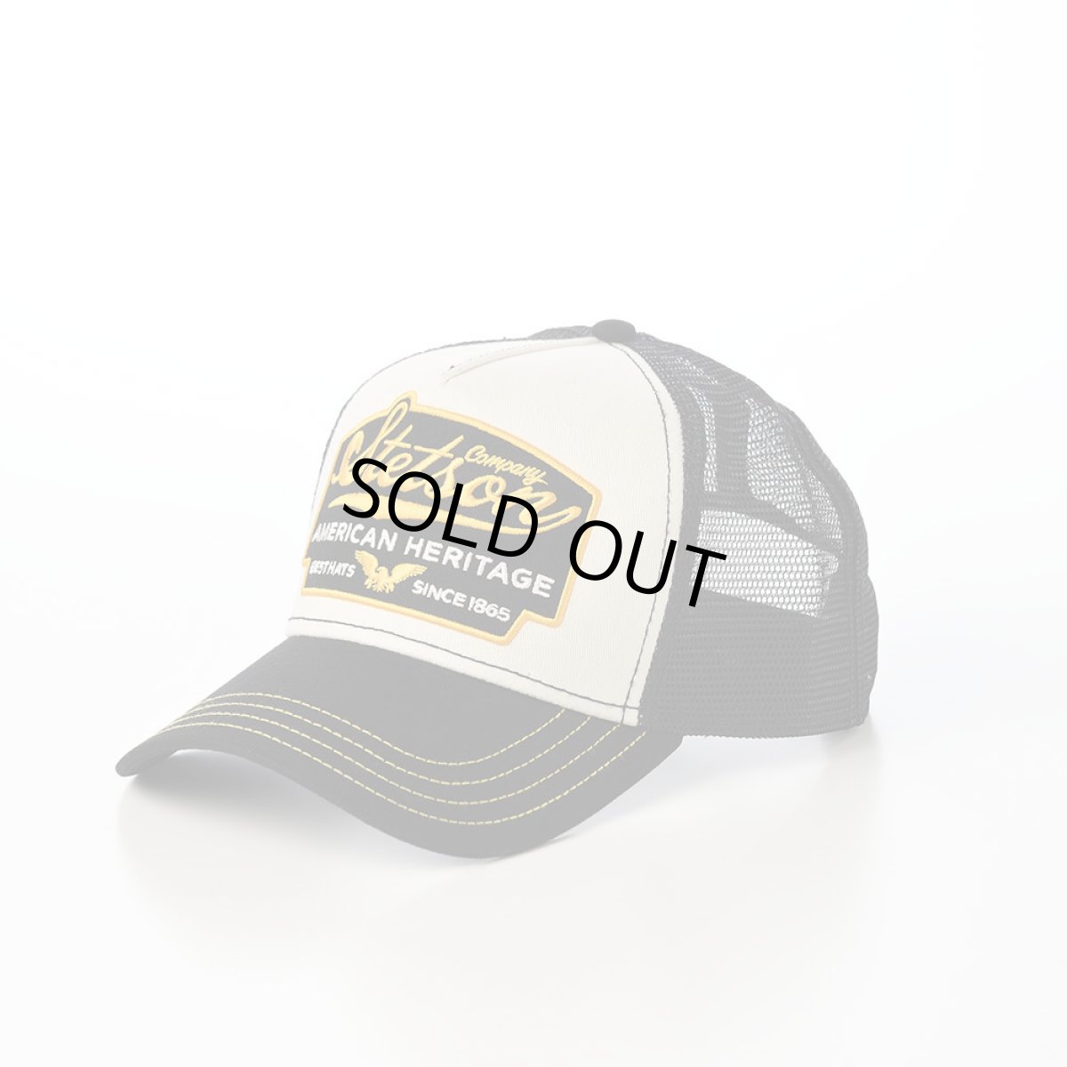 画像1: TRUCKER CAP AMERICN HERITAGE（トラッカーキャップ アメリカンヘリテージ） ST255EU ブラック (1)