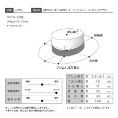 画像8: AMISH HAT JAPAN（アーミッシュハット ジャパン） SE799 ブラック (8)